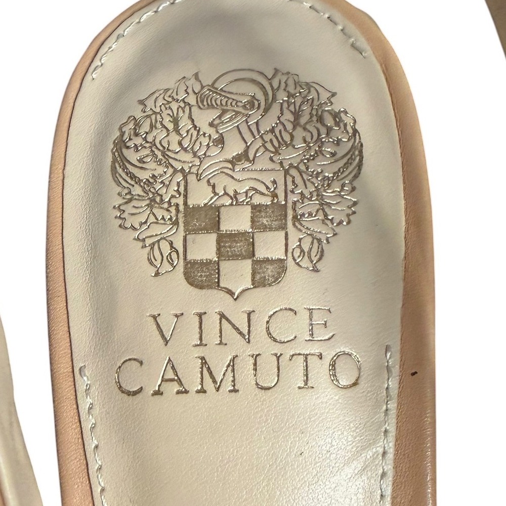 Vince Camuto Tan Leather Slingback Block Heel Pump Pointed Women's Size 7M - Picture 5 of 7